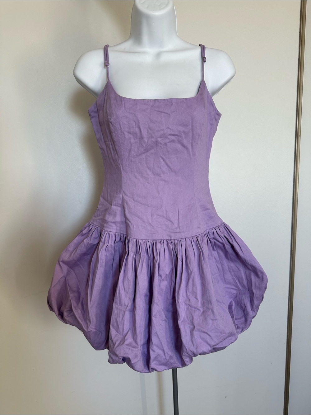 Purple Bubble Hem Dress